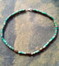 Mens Blue Quartzite & Bronzite Gemstone Beaded Necklace 18 Inch - Image 7