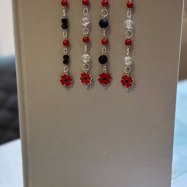 Bookmarks With Poppy Charm