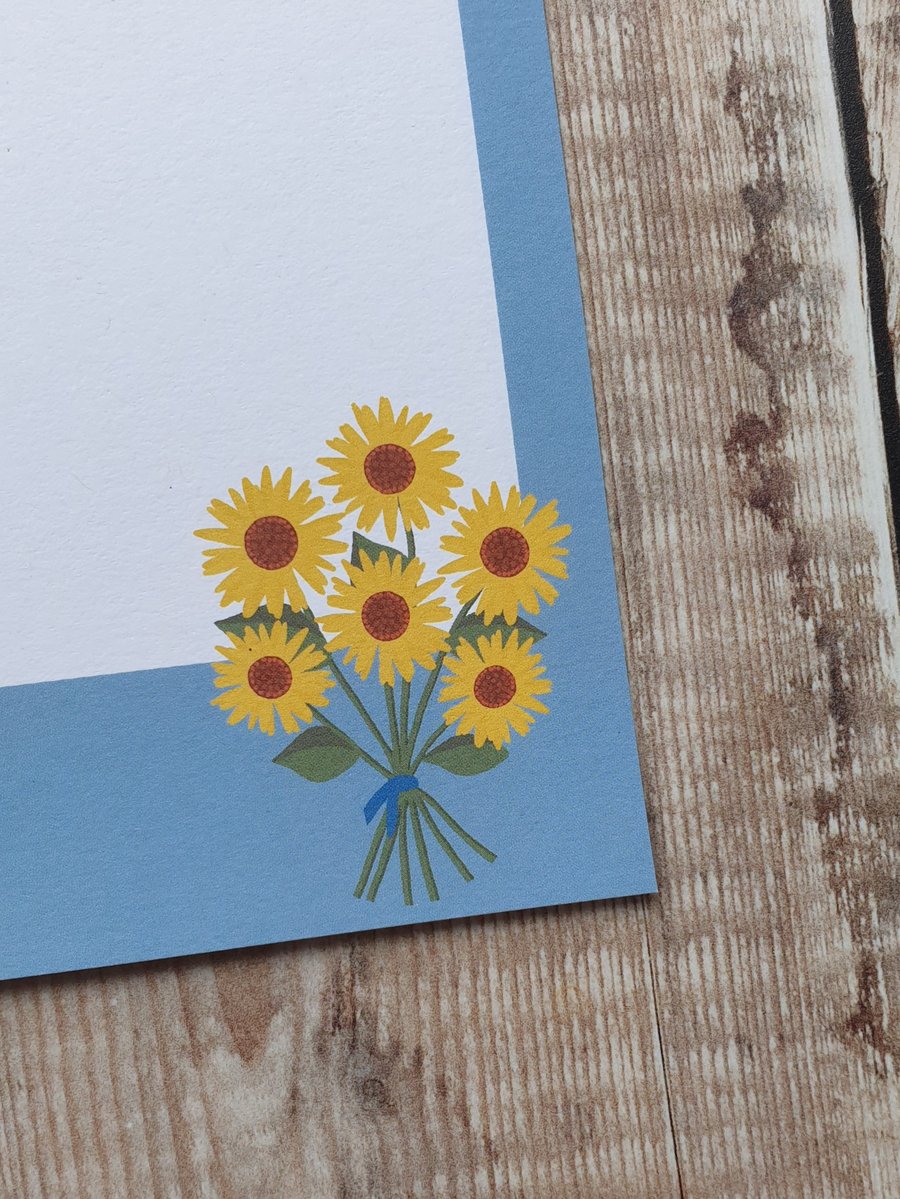 Sunflower Gift Notes - Set of 4 Sheets