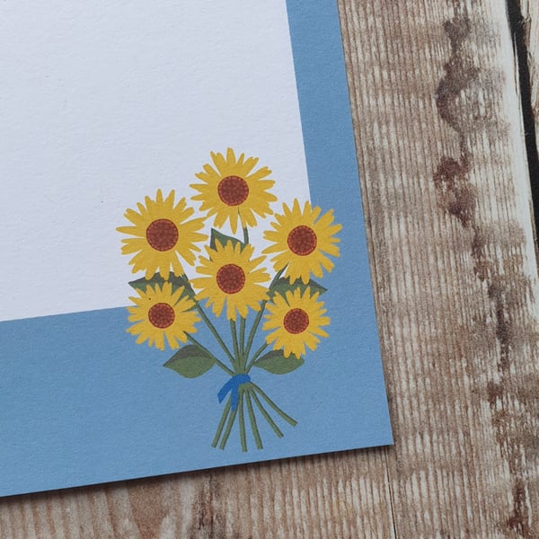 Sunflower Gift Notes - Set of 4 Sheets