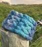 Hand knitted, lined headband featuring Celtic design ROCK POOL  - Image 9