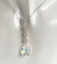 Crystal Pendant, Choker Style Necklace - Image 1