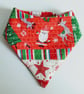 Christmas Newborn dribble bib, patchwork bandana bib, reversible quilted bib