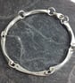 Sterling silver forged link bracelet