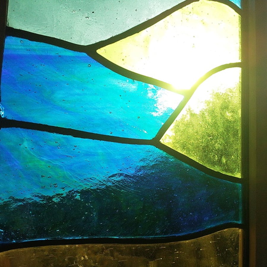 Sunny Bay, Stained Glass Panel