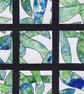 Original abstract monoprint paper collage green and blue - FOD4 - Image 3
