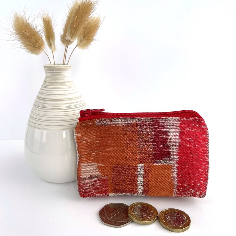 Small Purse, Coin Purse in Warm Colours