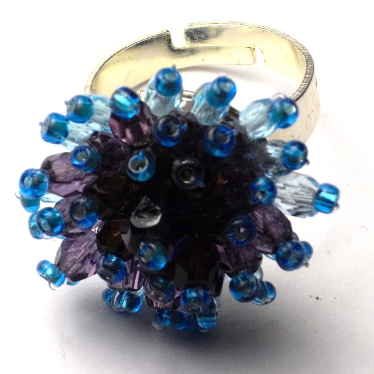 Gemstone Bead Ring - UK Free Post