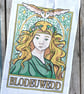 Blodeuwedd Tea towel  - Image 1