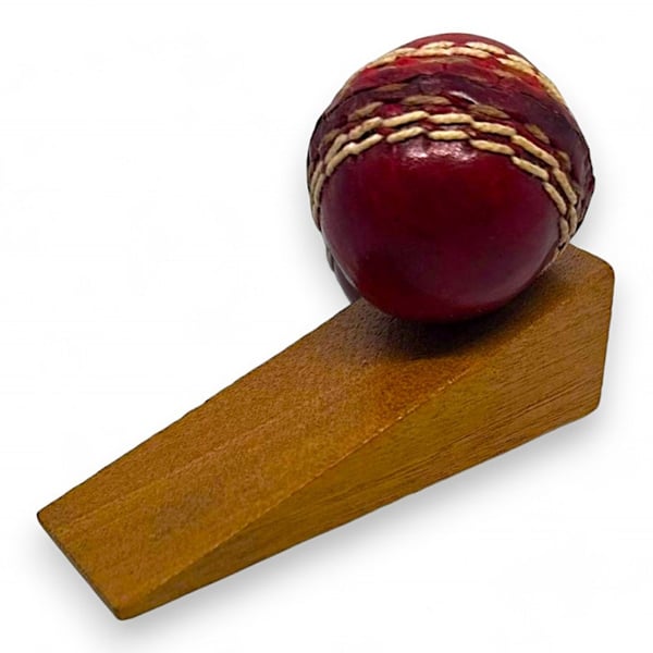 Cricket-gifts Door Stop Door Wedge Real Mini Leather Cricket Ball