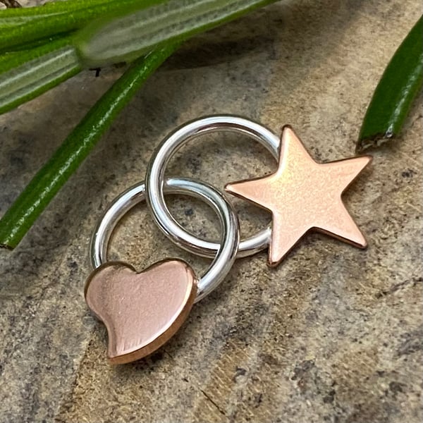 Sweetheart Star Copper and Sterling Silver Detail Only ©2022