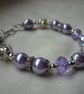 LAVENDER AND RHINESTONE BRACELET.  563 - Image 2