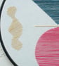 Pink Sunrise - Original Abstract Embroidery Art Piece - Image 3