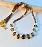 Smoky Quartz Necklace With Yellow Swarovski Crystals - Handmade In Devon - Image 5