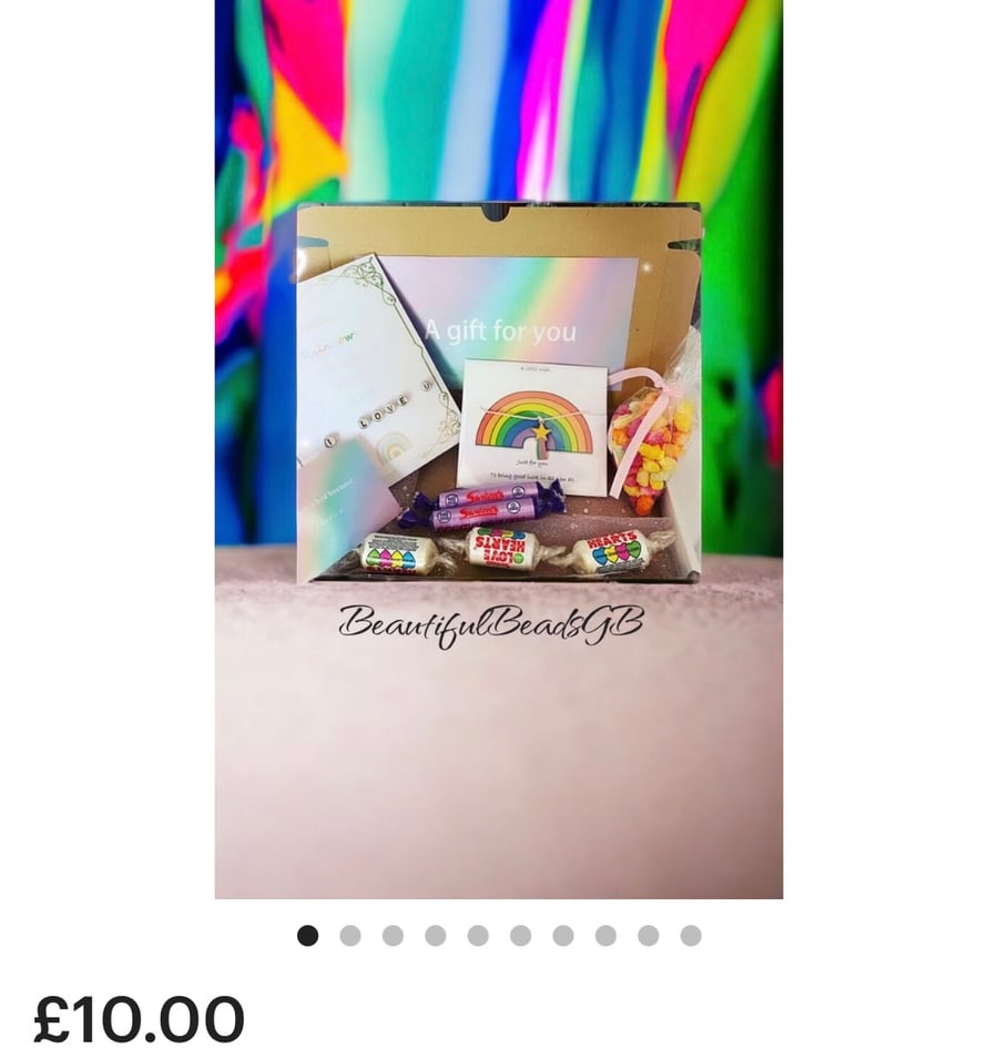 Letter box gift rainbow theme jewellery set gift box hamper 