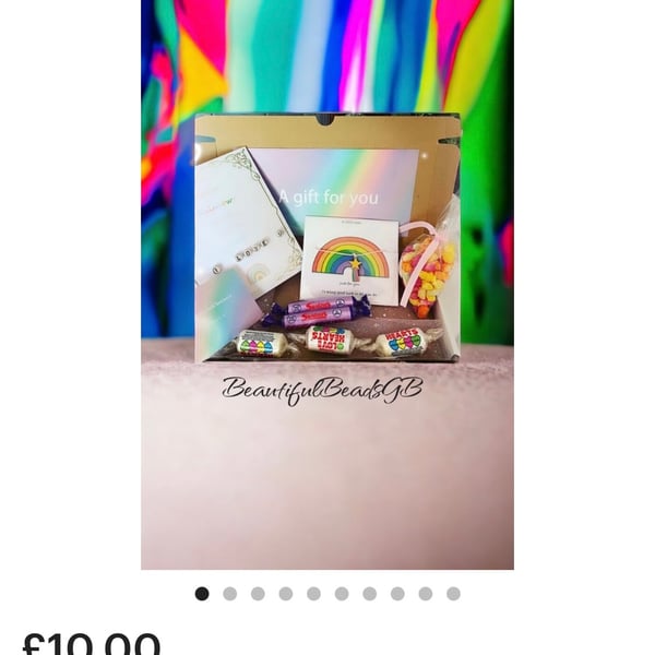 Letter box gift rainbow theme jewellery set gift box hamper 