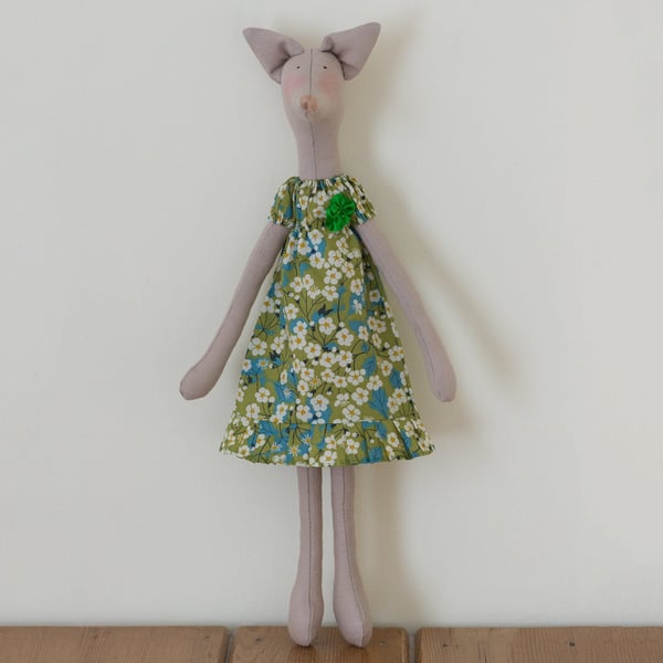 Miss Mary Fox, a Tilda style Fox figure based on Jane Austen's novels