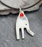 Upcycled elephant fork pendant