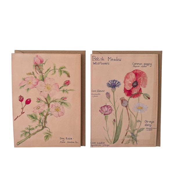 Botanical watercolour greetings card 