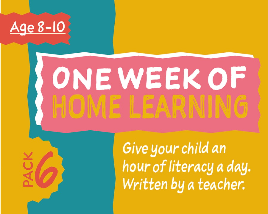 1 Week Literacy Distance Learning: PACK SIX  (age 8-10)