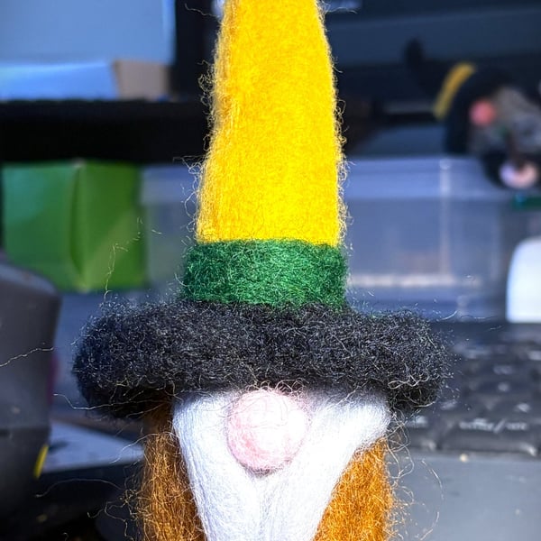 Handmade Needle-Felted Autumn Gonk