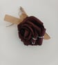Burgundy rose buttonholes autumn coulours  - Image 4