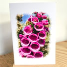 Blank Card A6 Portrait - Foxglove
