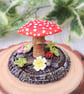 Red Toadstool Cottagecore Home Decor - Mushroom Ornament - Made to Order - Image 1