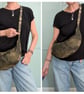 Waxed Cotton Canvas Camo Sling or Dumpling Bag. Camouflage Cross Body Bag - Image 10