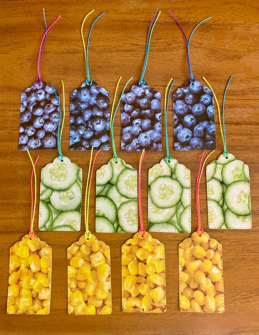 Fun & bright Fruit & Veg Gift Tags