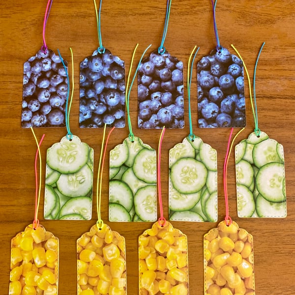 Fun & bright Fruit & Veg Gift Tags