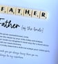 Father of the Bride Scrabble Minifigures Frame Personalised  - Image 4