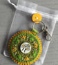Hand Embroidered Daisy Chain Keyring or Bag Charm  - Image 4