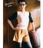 Peach and navy upcycled jumper  - Image 3