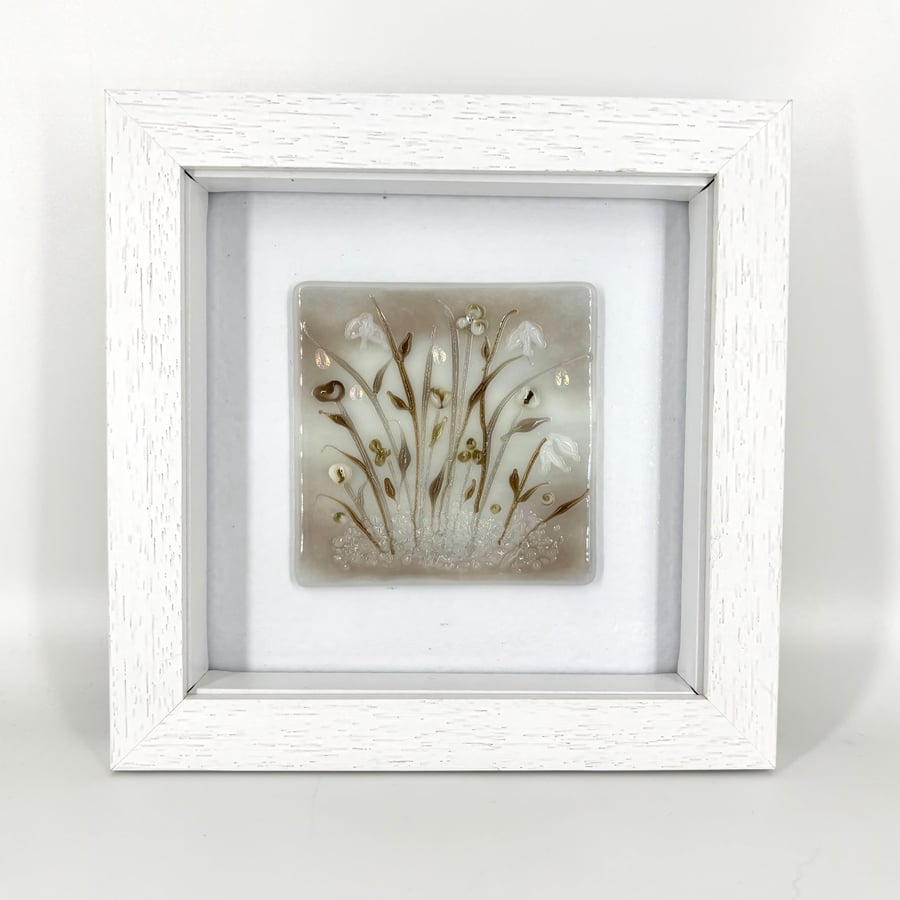 Pretty Fused Glass Flower Meadow Picture