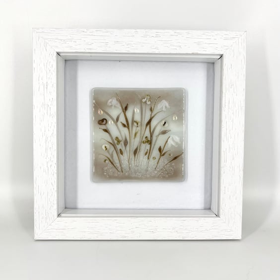 Pretty Fused Glass Flower Meadow Picture