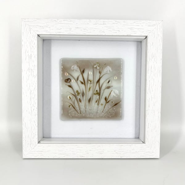 Pretty Fused Glass Flower Meadow Picture