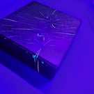 Chunky chopping block oak epoxy resin filled- glow in the dark 