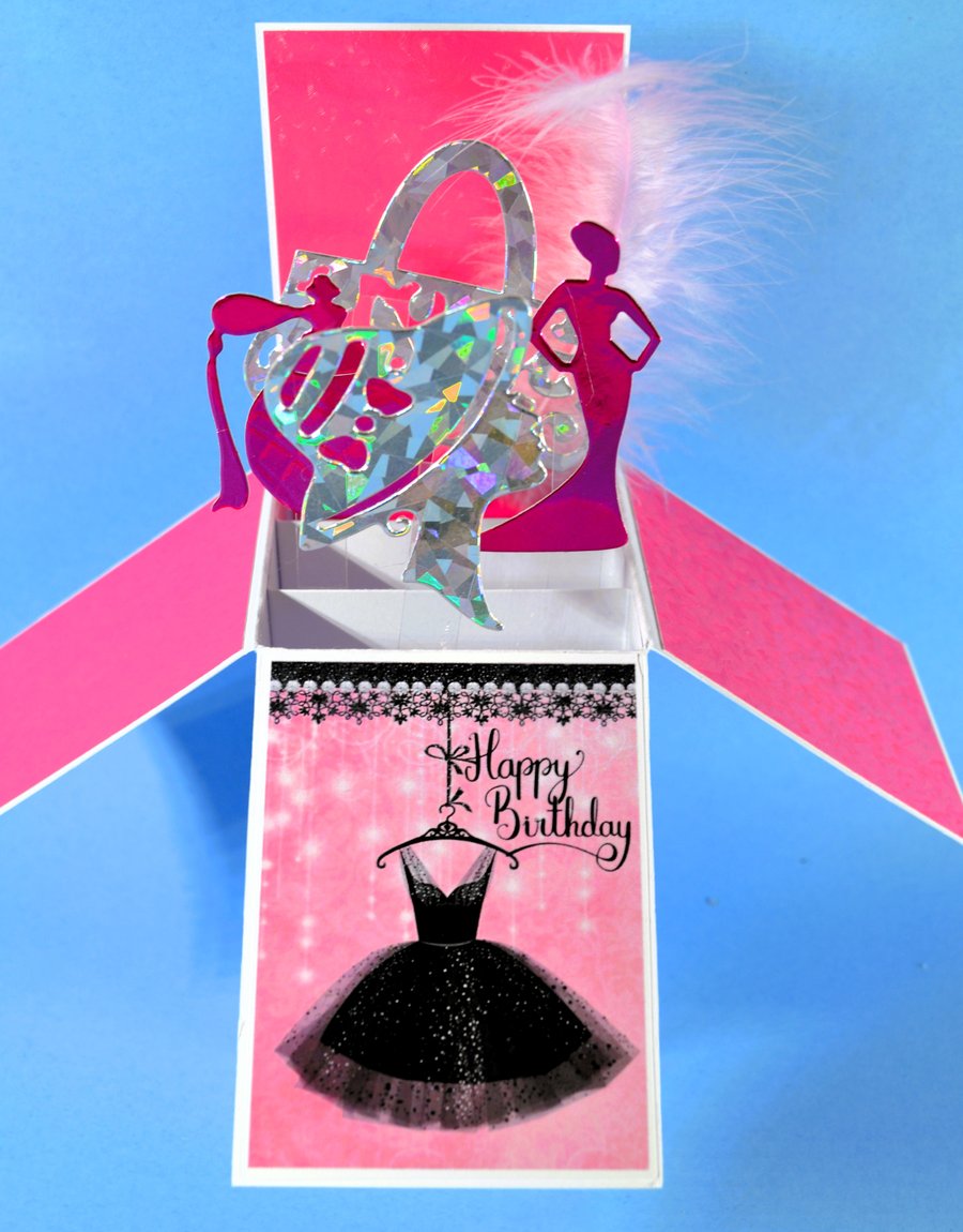 Ladies Birthday card with a Fashion Theme