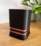 Black Planter with Metallic Accent - Small Indoor Plant Pot - Image 3