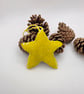 Yellow star bead embroidery decoration