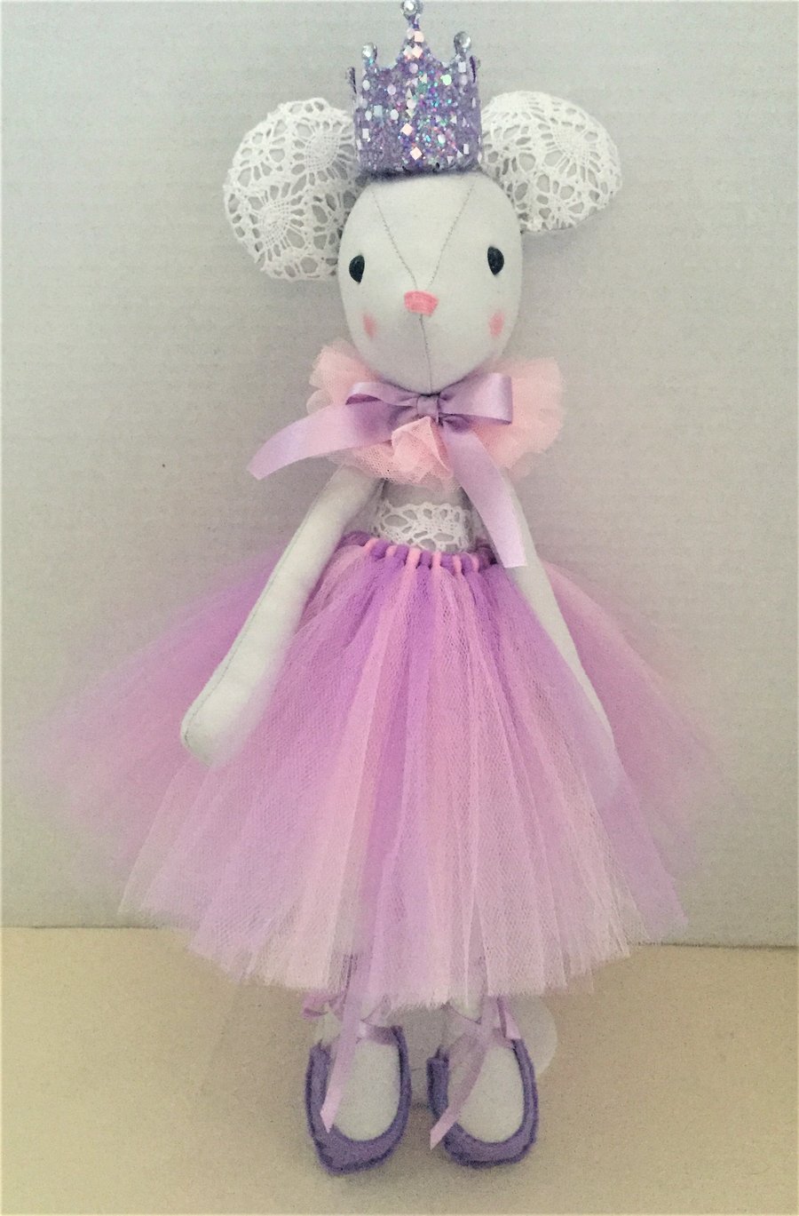 Ballerina Mouse with Tutu and Crown