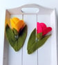 Felt Tulip Brooch: Handmade Costume Jewellery