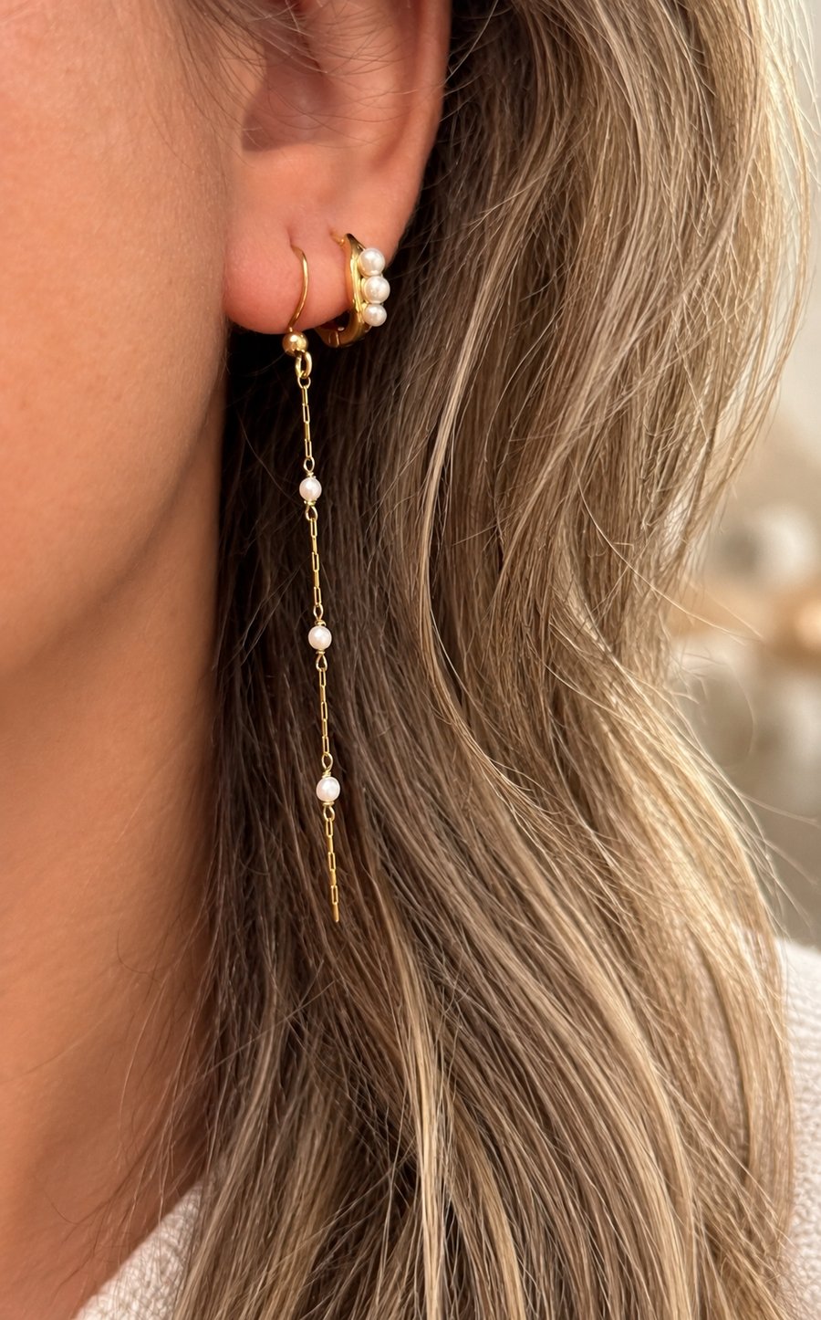 The Pearl Whisper Minimalist Freshwater Pearl Drop Earrings