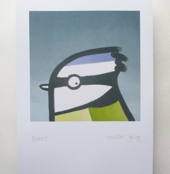 A4 British Bird Print - Bluetit   