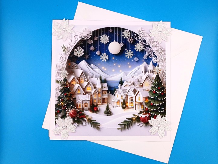 Large Christmas Card, Wife Husband, Parents,Sister,Family