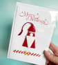 Christmas Card with Santa Decoration