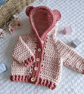 Crochet Teddy Bear Baby Cardigan with Hood & Ears – Newborn to 4 Years