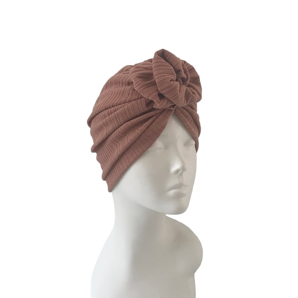 Soft Knit Jersey Turban Prettied Warm Winter Head Wrap Chemo Treatment 