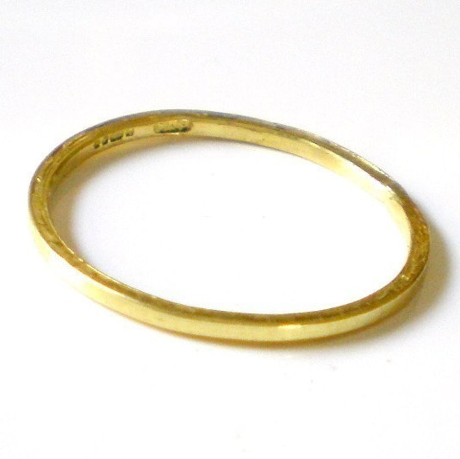 Mini 18K yellow gold stacking ring - stackable gold rings, gift for her
